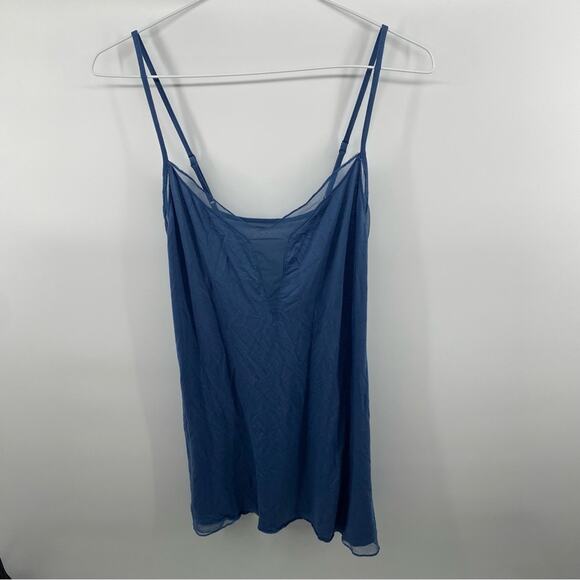 Victoria’s Secret Blue Sheer Slip Chemise Nighty Dress Lingerie Intimates Sz XS - Picture 3 of 9